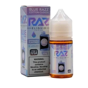Blue Razz Cotton Clouds - 55mg - Pod Juice X Raz Salt - 30mL