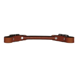 Bridle Leather Rounded Curb Strap, Brown