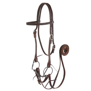 Browband Bridle with Double Cheek Buckles, Chicago Screw