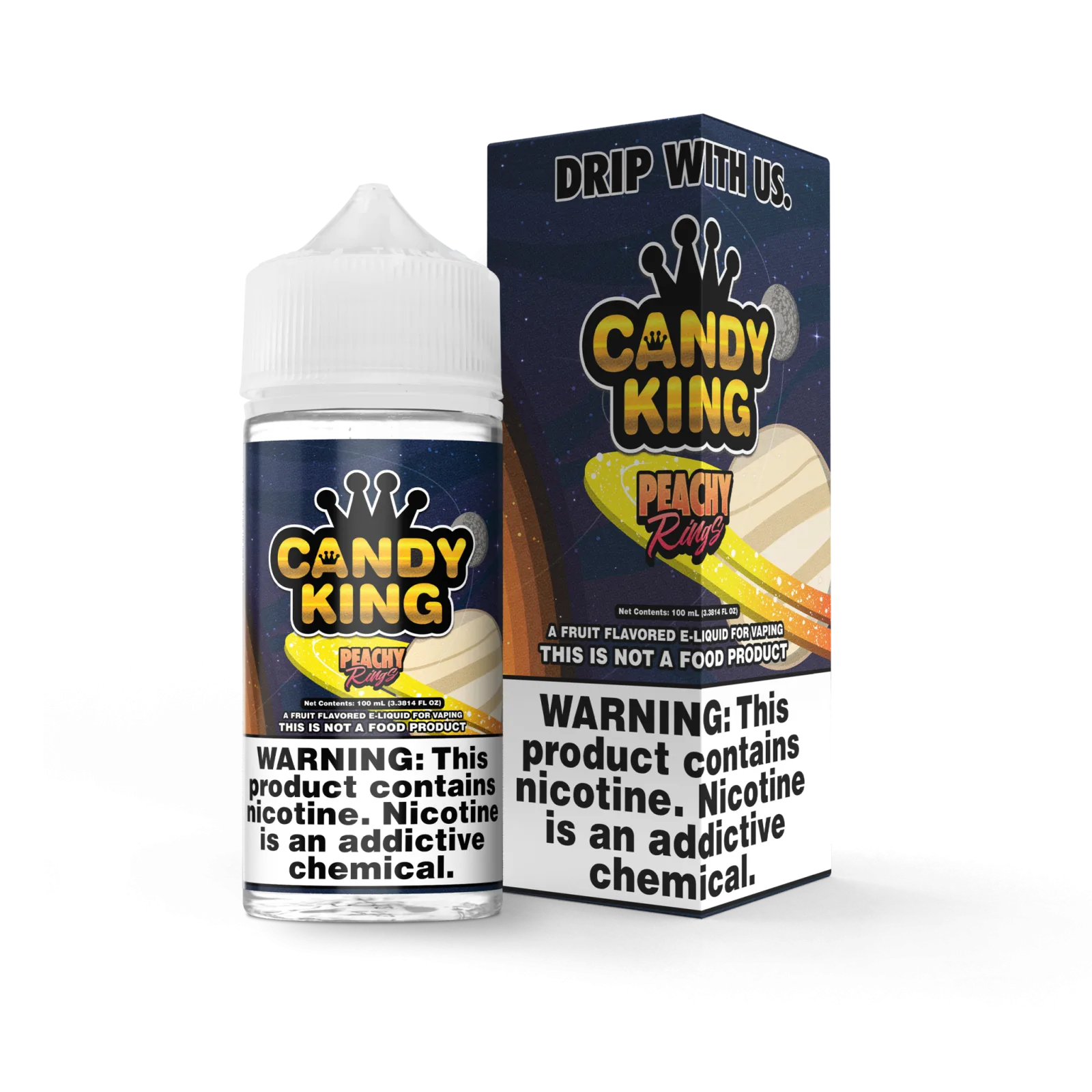 CANDY KING – Peachy Rings – 100ML E-Liquid