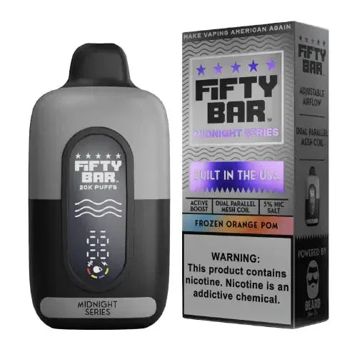 Frozen Orange Pom - Fifty Bar Midnight Series 20k Disposable Vape