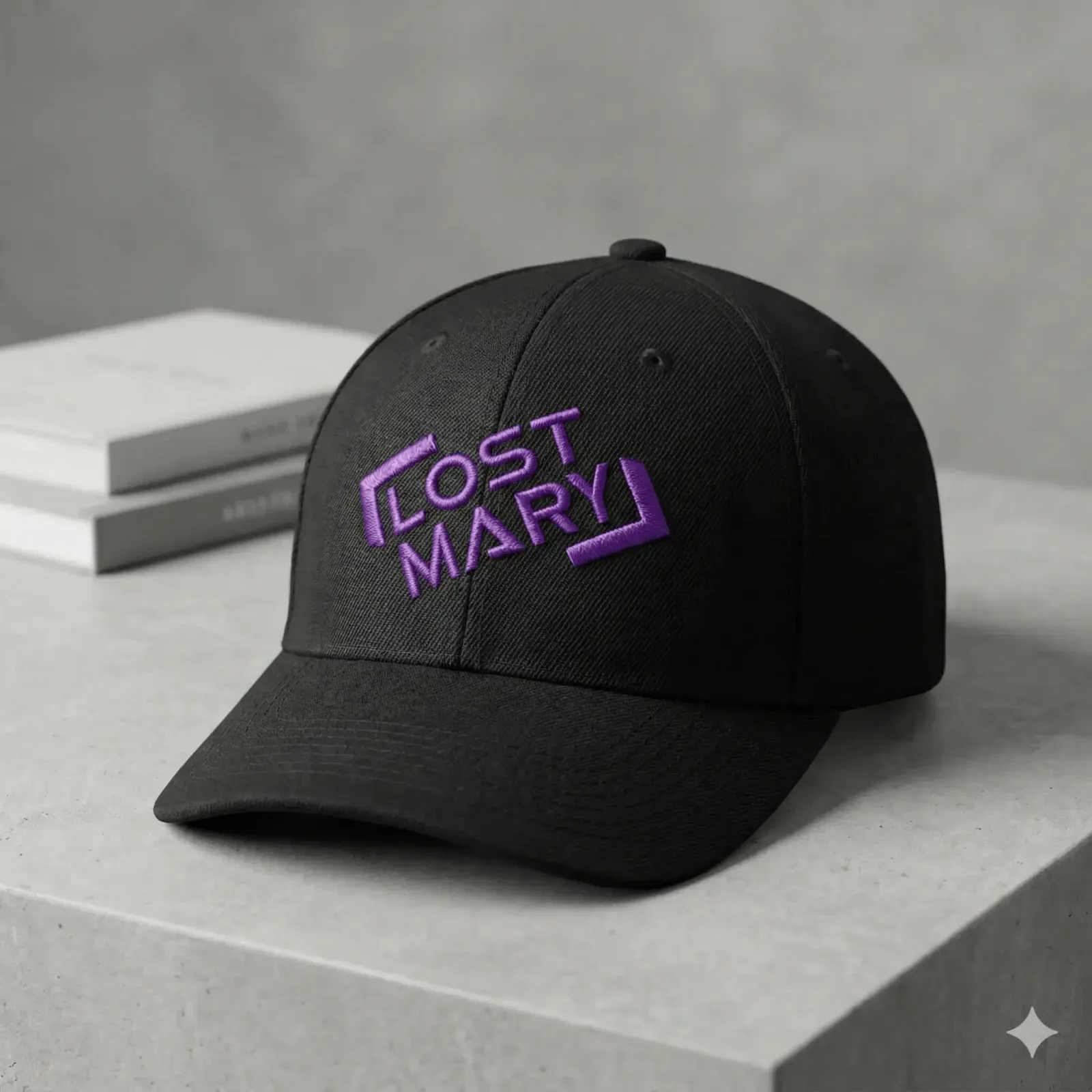 Lost Mary Embroidered Logo Snapback Cap