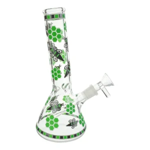 Mini Glowing Honey Bee Bong - 8in
