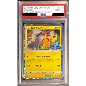 Pikachu 249 PSA10 Japanese Pokémon TCG Promo Card SM-P