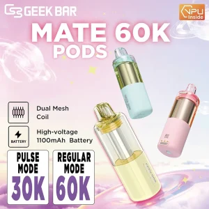 Geek Bar MATE 60K Disposable Pod 5% (5-Pack)