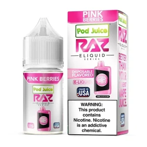 Pod Juice x RAZ Pink Berries TFN Salt Vape Juice 30ml - 20MG