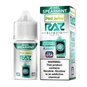Pod Juice x RAZ Jewel Spearmint TFN Salt Vape Juice 30ml - 55MG