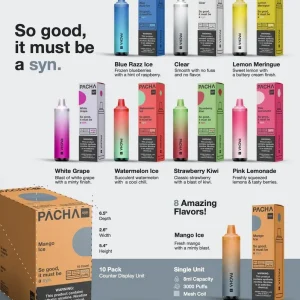 Pacha Mama Syn Disposable Vape Pen 3000 Puffs- 10 Pack