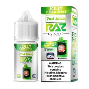Pod Juice x RAZ Golly Green Apple TFN Salt Vape Juice 30ml - 55MG