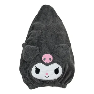 Sanrio Kuromi Face-Shaped Cap Towel for Adults Polyester Blend