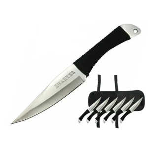 Skyhawk - 9" Chrome Serpent Throwing Knife Set