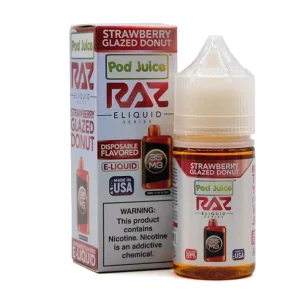 Strawberry Glazed Donut - 35mg - Pod Juice X Raz Salt - 30mL