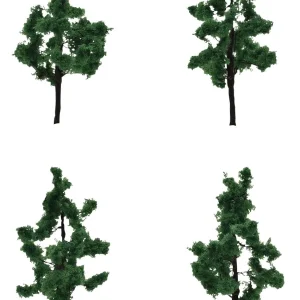 Tomytec Tomix N Gauge Coniferous Trees Set of 4 Deep Green Diorama Supplies