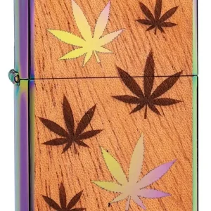 Zippo Lighter - WOODCHUCK USA Marijuana Leaves
